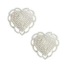 Neva Nude Pasty Hearts Jewel White