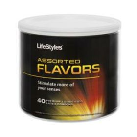 Lifestyles Condoms Assorted Flavors 40 Pieces Bowl