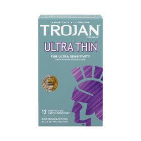 Trojan Sensitivity Ultra Thin Latex Condoms 12 Pack