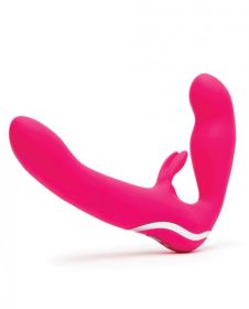 Happy Rabbit Strapless Strap On Vibrating Pink