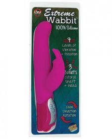 Extreme Wabbit Silicone Rabbit Vibrator Waterproof Pink