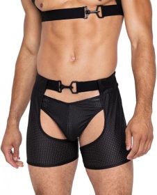 Master Thong W/contoured Pouch Black Lg