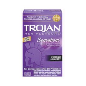 Trojan Her Pleasure Lubricated Latex Condoms