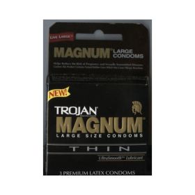 Trojan Magnum Thin Large Size Condoms With Ultrasmooth Lubricant