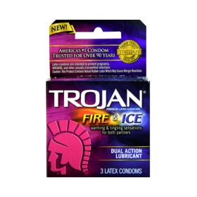 Trojan Fire & Ice Lubricated Latex Condoms