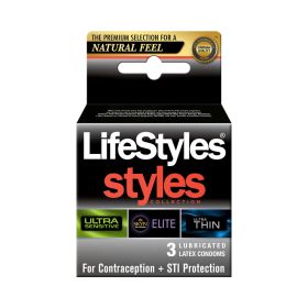 Lifestyles Styles Sensitive Collection Condoms 3 Pack