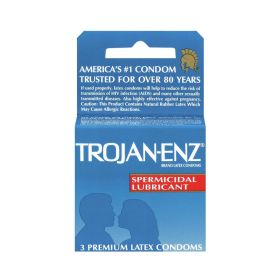 Trojan Condom Enz With Spermicidal Lubricant 3 Pack