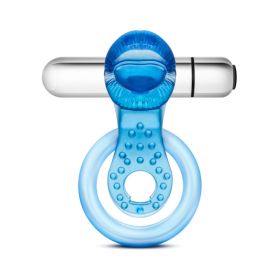 Stay Hard 10 Function Vibrating Tongue Ring Blue