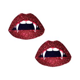 Neva Nude Pasties Vampire Lips Glitter Red