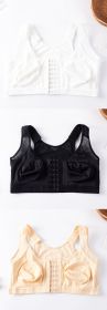 Foreign Trade Front Buckle Closed Sports Bra Plus Size (Option: 3color  single-3XL-3PCS)