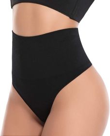 Belly Contracting Underwear Women's Strong Waist Shaping Hip Lift Shaping Pants (Option: Black-S)